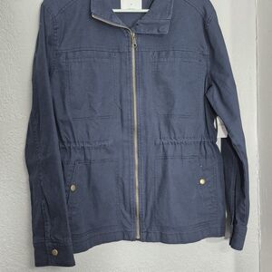 Old Navy Dark Blue Jacket with Gold Zipper